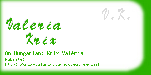 valeria krix business card