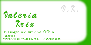 valeria krix business card